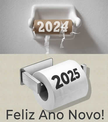 Imagem com novo rolo de papel higiênico para 2025