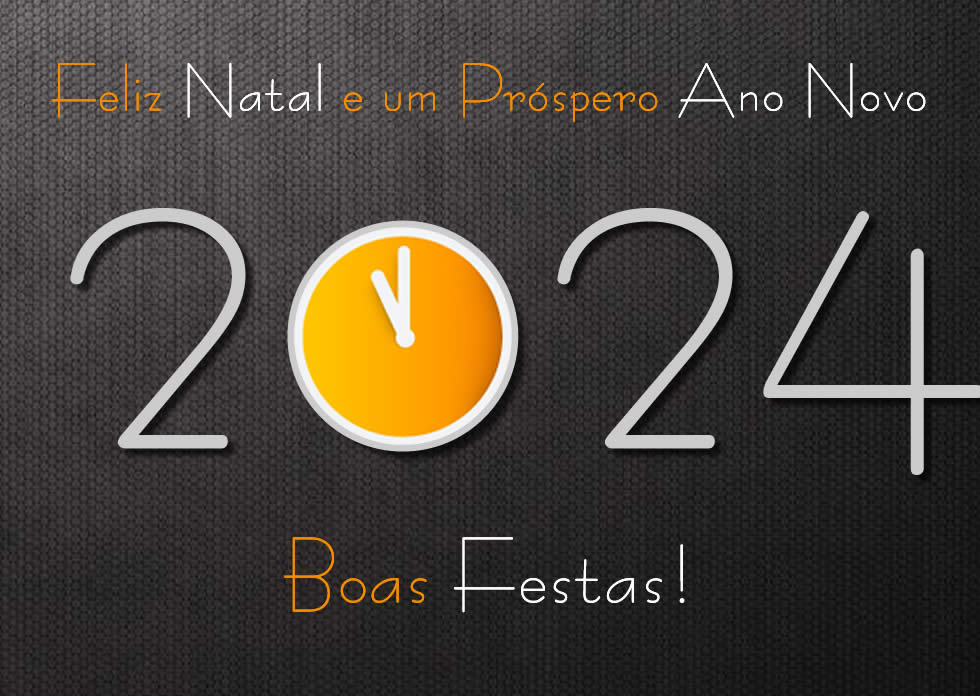 imagem com texto 2025 e relógio que marca quase meia-noite para comemorar a chegada do ano novo.