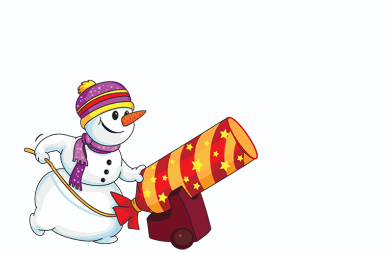 Gif animado engraçado 2024 com desejos de tiro de boneco de neve