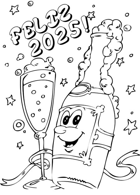 O design celebra o ano novo com brinde de champanhe