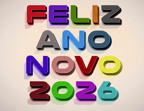 Imagem de efeito vintage colorido de feliz ano novo 2026