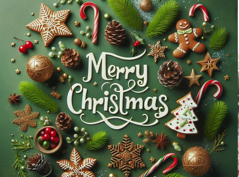 Feliz Natal e Próspero 2024 - Cartão de felicitações de Natal e Ano Novo