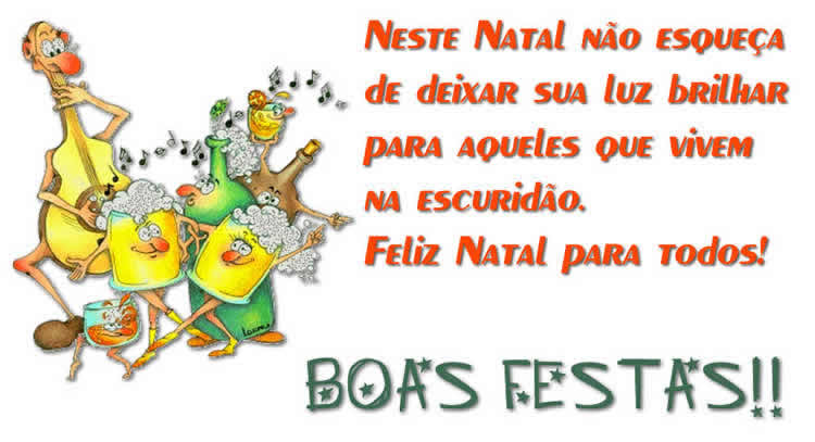 Cartão de felicitações para um amigo com texto: Neste Natal não esqueça de deixar sua luz brilhar para aqueles que vivem na escuridão. Feliz Natal para todos!.