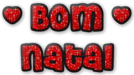Imagem GIF animada brilha com texto FELIZ NATAL e luzes de Natal vermelho cintilantes