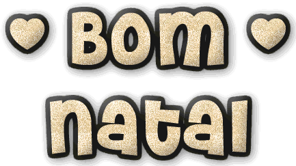 Brilha com texto FELIZ NATAL em ouro brilhante