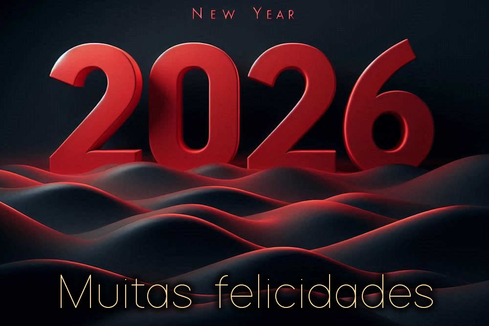 imagem elegante nas cores vermelho e preto com o texto 2026
