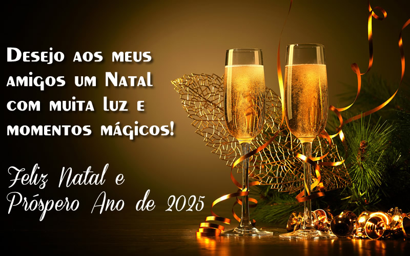 Boas festas para você, meu fiel amigo! Feliz Natal e Prospero Ano Novo de 2024