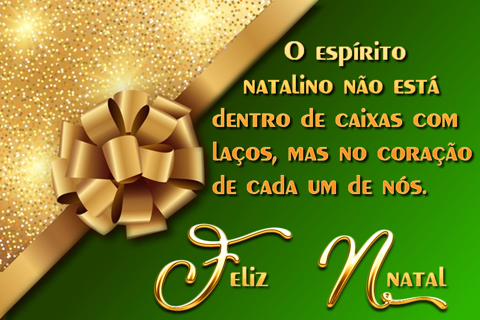 Imagem muito bonita para os cumprimentos de Ano Novo, como um belo presente de Natal com uma mensagem: desejos cheios de surpresas.