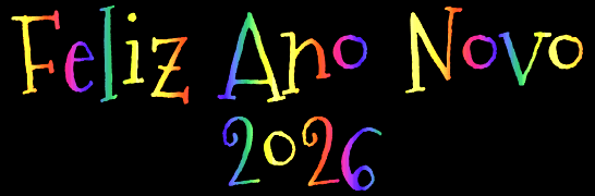 Gif animado Feliz Natal Feliz 2026 cor azul com efeito pontilhado brilhante.