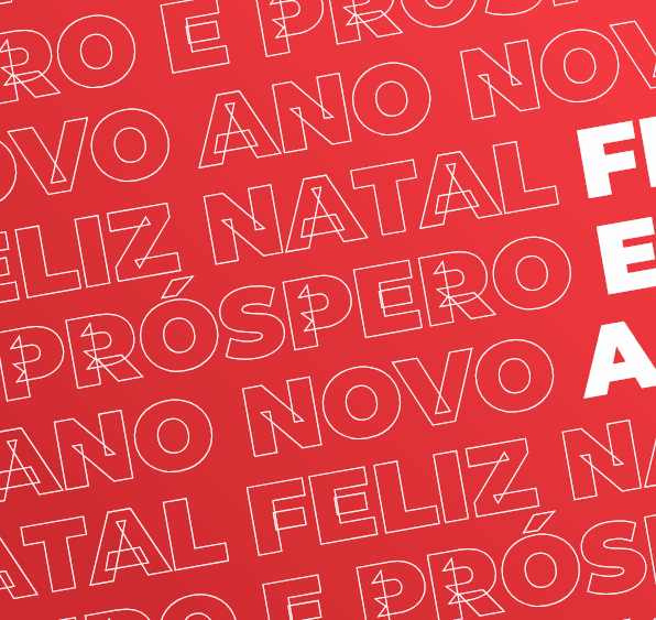 Gif animado Feliz Natal e Próspero 2026 texto do slide com efeito de movimento.