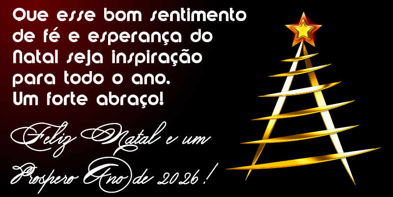 Imagem com árvore de Natal moderna e estilizada com cartão estrela e boas festas para parentes e amigos