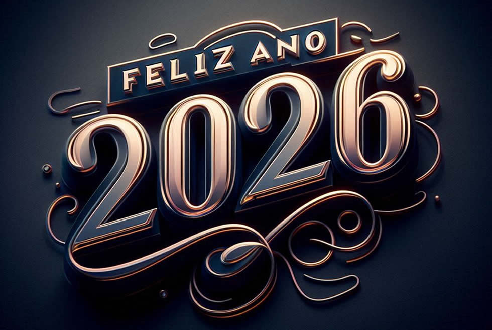 imagem com 3D Feliz Ano Novo